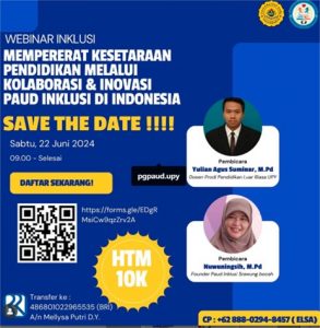 Tangkapan layar kegiatan Webinar Inklusi 2024 HMP PG PAUD UPY yang diikuti mahasiswa dan guru PAUD se-DIY.