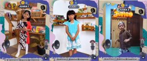Anak-anak peserta lomba The Next Little Idol 2025 menunjukkan bakat mereka secara online dalam kegiatan HMP PG PAUD UPY.